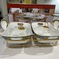 oval Twin food warmer
